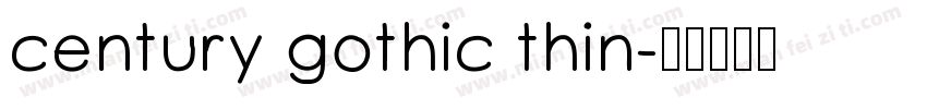 century gothic thin字体转换